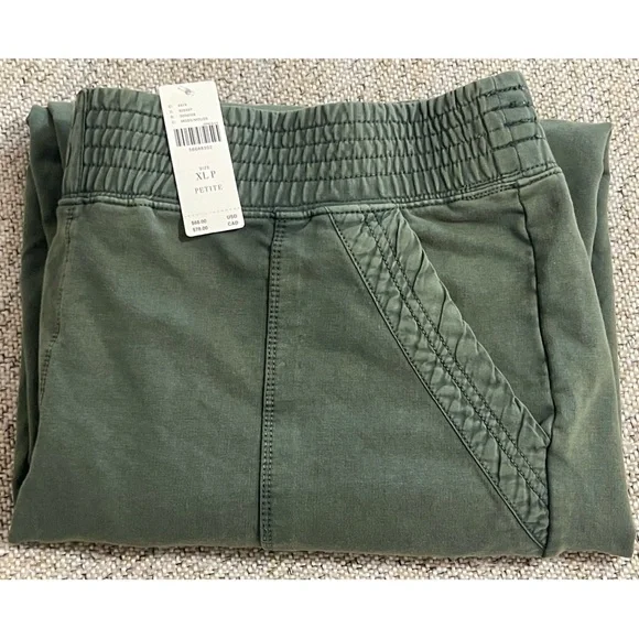 Anthropologie Army Green “Moss” Snap Waist Joggers NWT Size XLP - Picture 10 of 12
